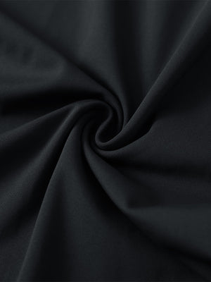 Close-up of fabric for women's lightweight hoodies pullover, soft texture in black with fine detail