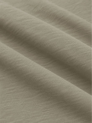 Close-up shot of soft heather knit fabric and fine textile texture, heather midlayer golf hoodies in taupe heather