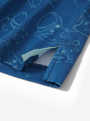 Youth Print Stretch Lightweight Polo Shirts