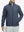 Model in Misty Blue Softshell Jacket, front half-body view from nose down – fresh and sleek look