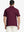 Rear half-body view showing fit and jacquard pattern of Ventilated Heather Jacquard Polo – BURGUNDY HEATHER