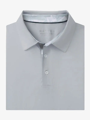 Folded Silver Grey Everyday Classic Solid Polo neatly laid out for display