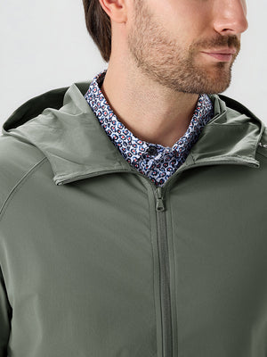Nylon Blend Water Resistant Windbreaker Jacket