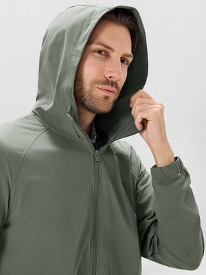 Nylon Blend Water Resistant Windbreaker Jacket