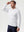 Vertical Stripes Ribbed Knit Hoodies Sweatshirt