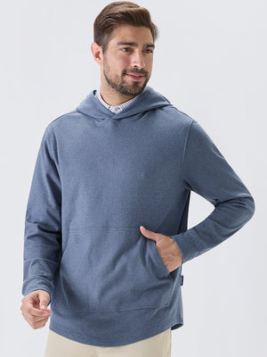 Stretch Ultra-Comfy Heather Brushed Rib Knit Hoodie