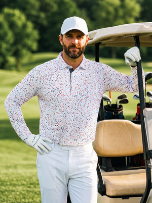 Polo de manga larga ligero con estampado