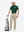 Full-body shot of a model wearing the blackish green everyday classic solid polo, showing the complete casual look