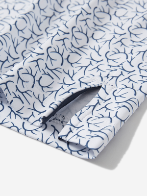 Stylish Full Print Contrast Collared Golf Polo Shirts