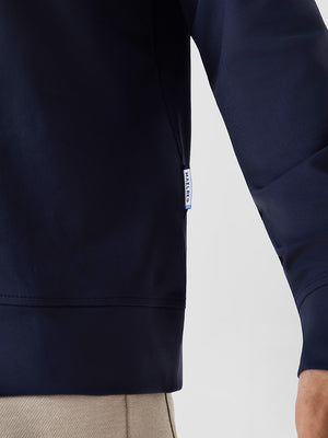4-Way Stretch Ribbed 1/4 Zip Sweatshirt