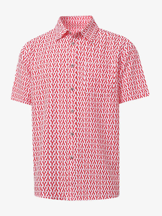 3D display of RED LOBSTER Stylish Printing Summer Shirt.
